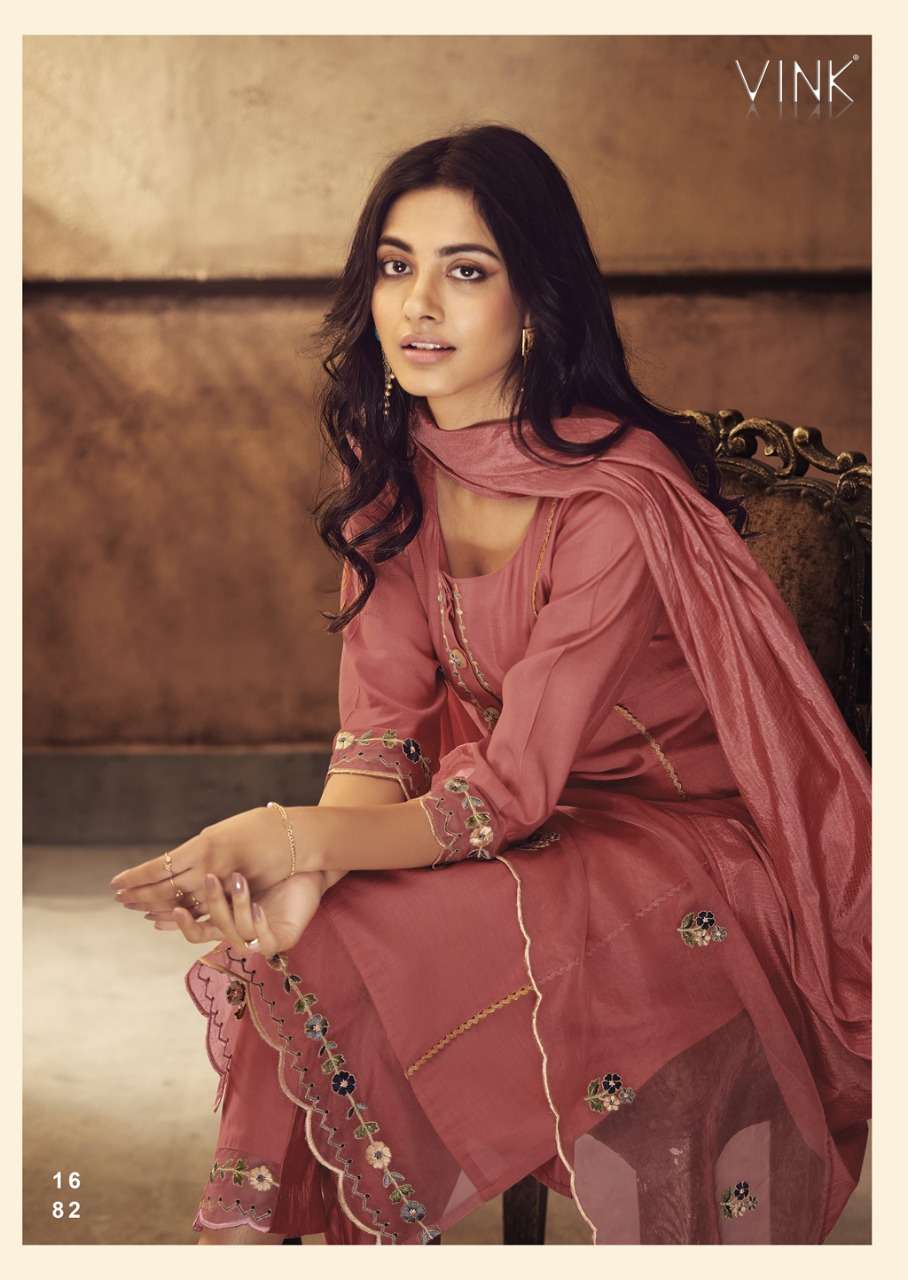 Vink- Ivy-3-chinnon-embroidery-work-long-kurti-chinnon-fancy-pant-organza-kota-doria-dupatta-1682-C